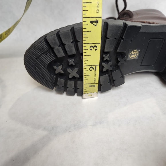 Size 6.5 Platform boot Leather Chunky combat boot Brown color STEVE MADDEN - Picture 14 of 15